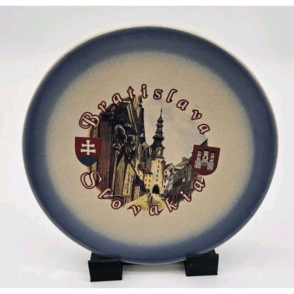 Vintage Bratislava Slovakia Souvenir Collector Plate